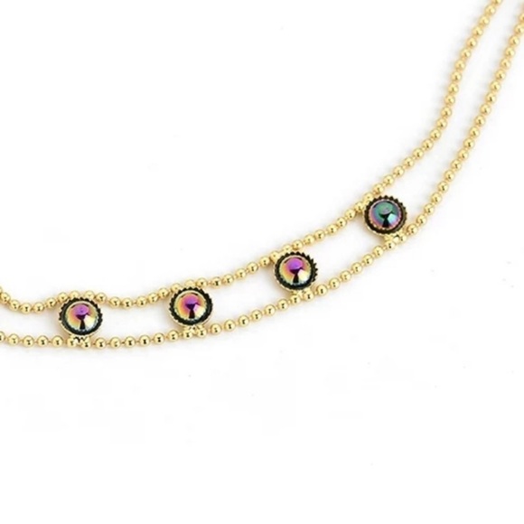 Fall 14K Titanium Hematite Choker Necklace - Picture 5 of 6